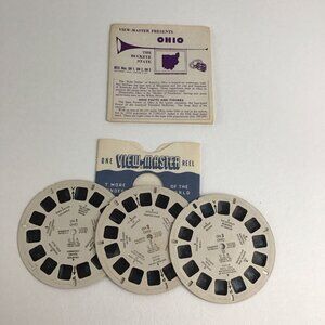 View Master Reel Set Ohio Booklet 3D Pictures In Full Color Kodachrome Vintage